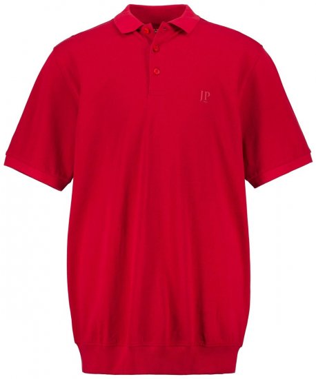 JP1880 712617 Polo majica s krojem za trebuh Čili rdeča - Polo majice - Moške Polo Majice za Močnejše Postave