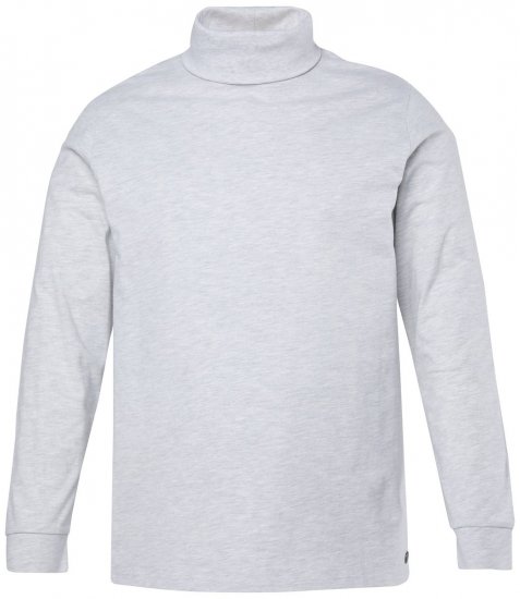JP1880 723303 Majica z dolgimi rokavi in visokim ovratnikom Naravna melange TALL - TALL T-shirts - Majice za visoke moške