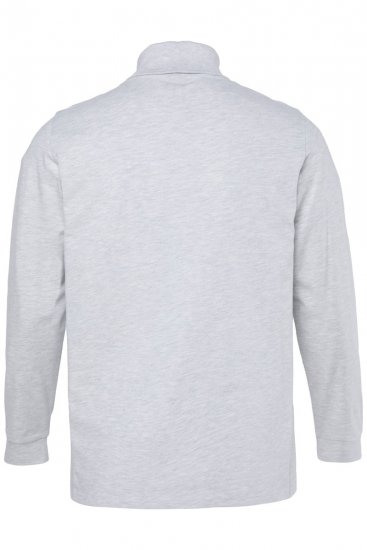 JP1880 723303 Majica z dolgimi rokavi in visokim ovratnikom Naravna melange TALL - TALL T-shirts - Majice za visoke moške