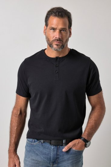 JP1880 726695 Henley majica Črna TALL - TALL T-shirts - Majice za visoke moške