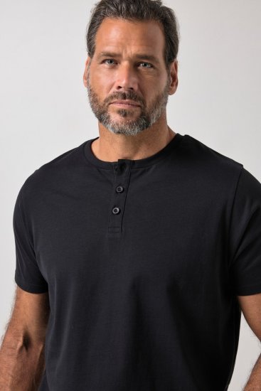 JP1880 726695 Henley majica Črna TALL - TALL T-shirts - Majice za visoke moške