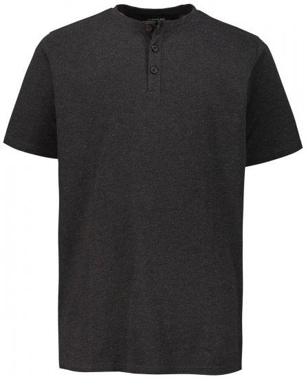 JP1880 726695 Majica Henley Temno siva - Kratke Majice - Moške kratke majice za močnejše postave