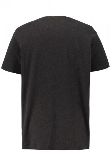 JP1880 726695 Majica Henley Temno siva - Kratke Majice - Moške kratke majice za močnejše postave