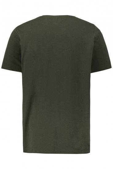 JP1880 726695 Majica Henley Temno olivna - Kratke Majice - Moške kratke majice za močnejše postave