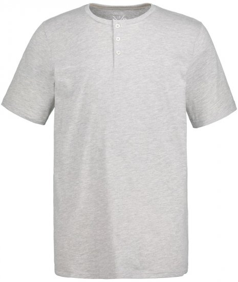 JP1880 726695 Majica Henley Siva melange - Kratke Majice - Moške kratke majice za močnejše postave