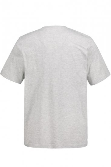 JP1880 726695 Majica Henley Siva melange - Kratke Majice - Moške kratke majice za močnejše postave
