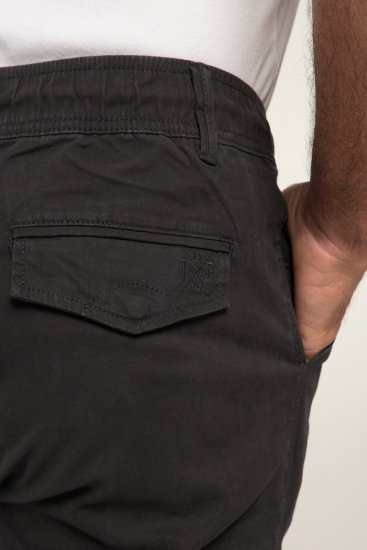 JP1880 Cargo Trousers with Many Pockets Stretchy Black - Kavbojke & hlače - Moške Kavbojke in Hlače za Močnejše Postave
