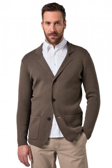 JP1880 Milano Flexnamic Pleten suknjič Khaki rjava - Obleke - Velike številke oblek za moške