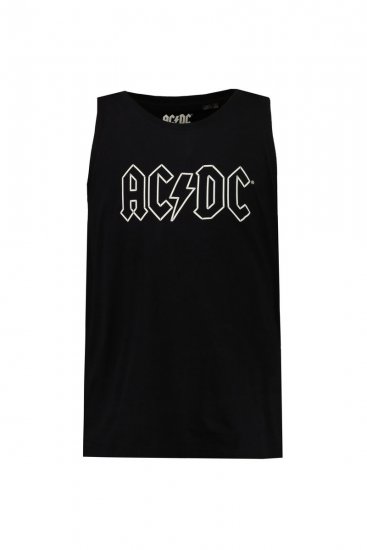 JP1880 AC/DC Graphic Comfort Fit Band Tank Top Black - Kratke Majice - Moške kratke majice za močnejše postave