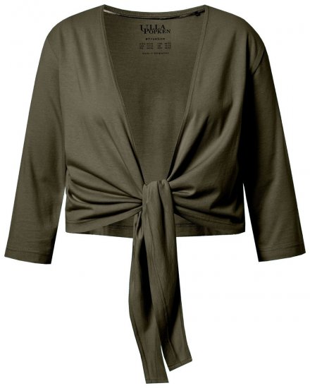 Ulla Popken 794514 Bolero iz džersija za zavezovanje Temno zelena - Bolerji - 