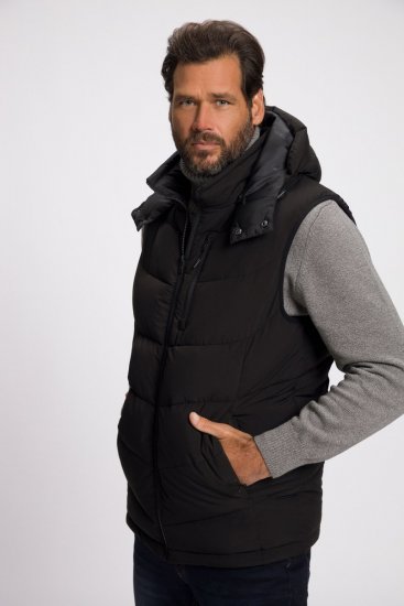 JP1880 Quilted Gilet DownTouch Padding Black - Jakne - Moške bunde za Močnejše Postave