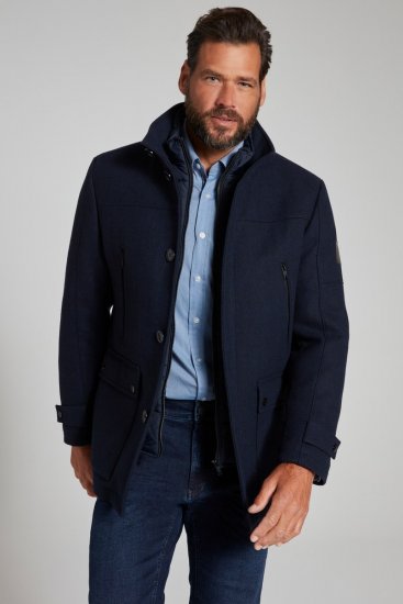 JP1880 Jacket Water-repellent Herringbone Insert Navy - Jakne - Moške bunde za Močnejše Postave