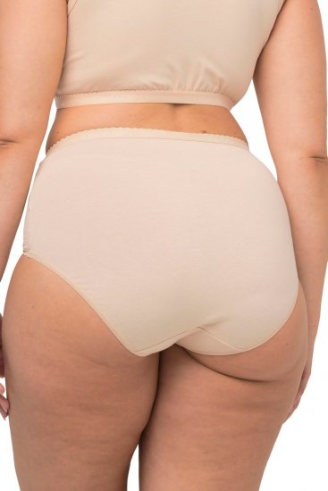 Ulla Popken 795269 Spodnjice z visokim pasom 3 kosa Umazano bela - Spodnjice - 