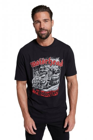 JP1880 Motörhead Graphic Band T-Shirt Black - Kratke Majice - Moške kratke majice za močnejše postave