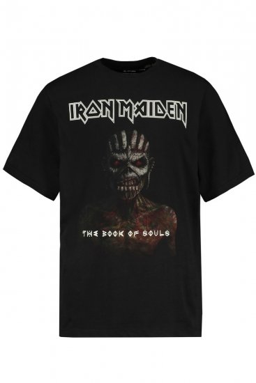JP1880 Iron Maiden Graphic Band T-Shirt Black - Kratke Majice - Moške kratke majice za močnejše postave