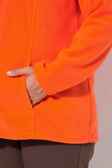 Ulla Popken 796970 Lahka flis jakna Oranžno rdeča - Oblačila iz flisa - 