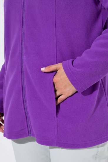 Ulla Popken 796970 Lahka flis jakna Temno vijolična - Oblačila iz flisa - 