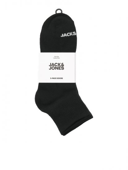 Jack & Jones Luca Teniške nogavice Črna 3-pack - Spodnje perilo & kopalne hlače - Moško Spodnje Perilo za močnejše postave