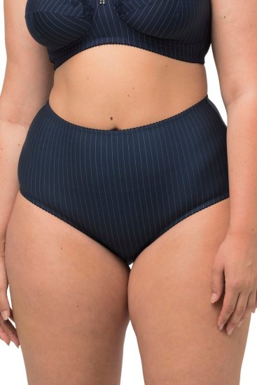 Ulla Popken 800279 Črtaste spodnjice 2 kosa Temno modra - Spodnjice - 