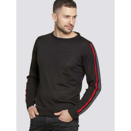 D555 Orlando Sweater Black - Puloverji & jopice - Moški Puloverji & Jopice za Močnejše Postave