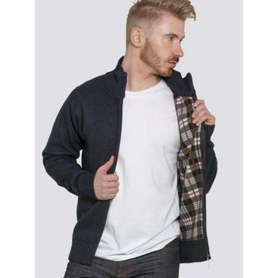 D555 Braxton Sweater Navy - Puloverji & jopice - Moški Puloverji & Jopice za Močnejše Postave