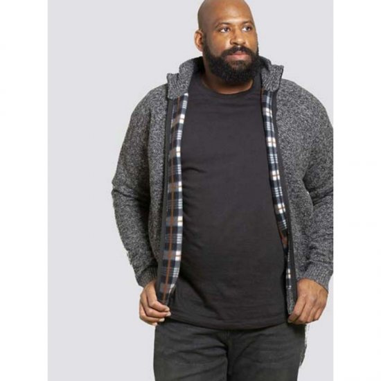 D555 Braxton Sweater Charcoal - Puloverji & jopice - Moški Puloverji & Jopice za Močnejše Postave