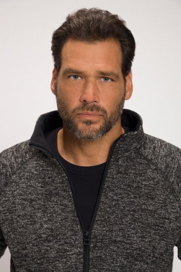 JAY-PI Knitted Fleece Jacket Gray - Jakne - Moške bunde za Močnejše Postave