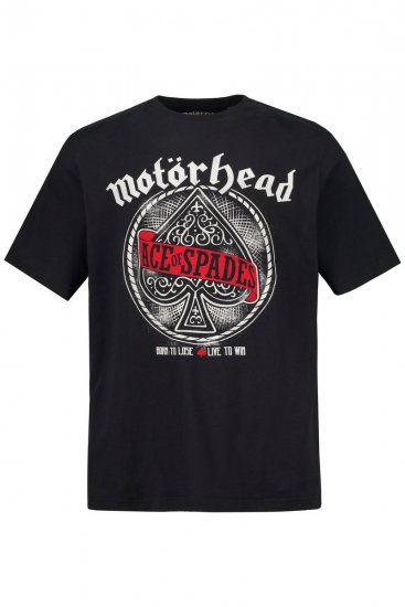 JP1880 Motörhead ACE Graphic Comfort Fit Band T-Shirt Black - Kratke Majice - Moške kratke majice za močnejše postave