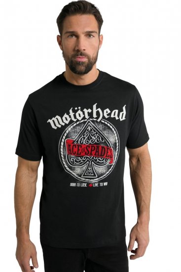 JP1880 Motörhead ACE Graphic Comfort Fit Band T-Shirt Black - Kratke Majice - Moške kratke majice za močnejše postave