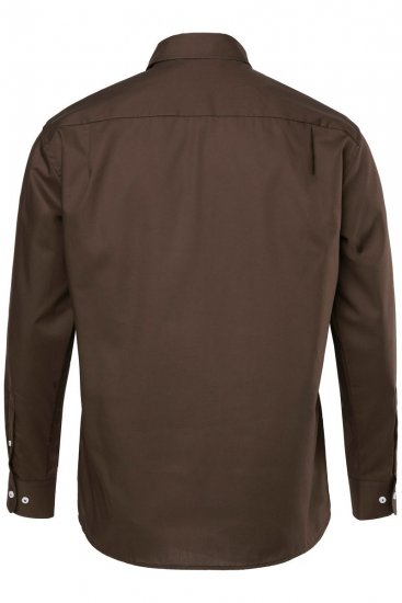 JP1880 Shirt Business Long Sleeve Brown - Srajce - Moške srajce za Močnejše Postave