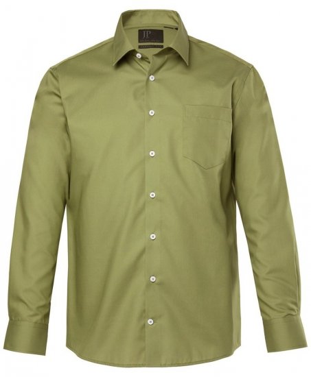 JP1880 Shirt Business Long Sleeve Green - Srajce - Moške srajce za Močnejše Postave