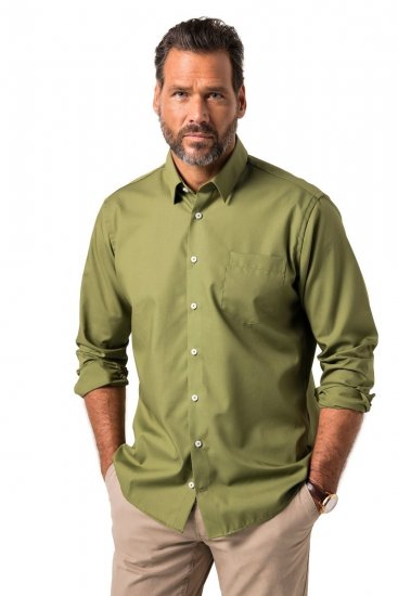 JP1880 Shirt Business Long Sleeve Green - Srajce - Moške srajce za Močnejše Postave