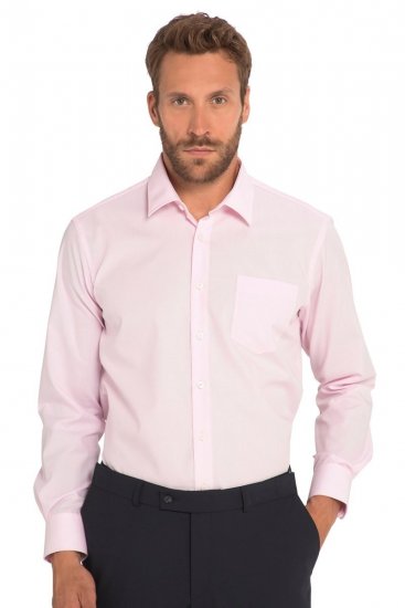 JP1880 Shirt Business Long Sleeve Pink - Srajce - Moške srajce za Močnejše Postave