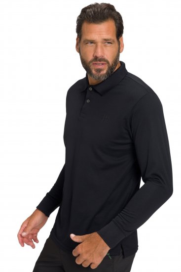 JP1880 Jay-Pi QuickDry Long Sleeve Golf Polo Shirt Black - Športna & zunanja oblačila - Moška Športna Oblačila za Močnejše postave
