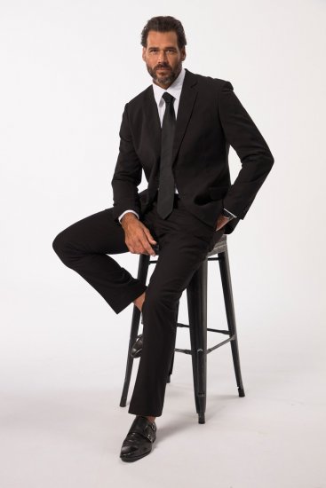JP1880 Kelto Flexnamic Business Suit Black - Obleke - Velike številke oblek za moške