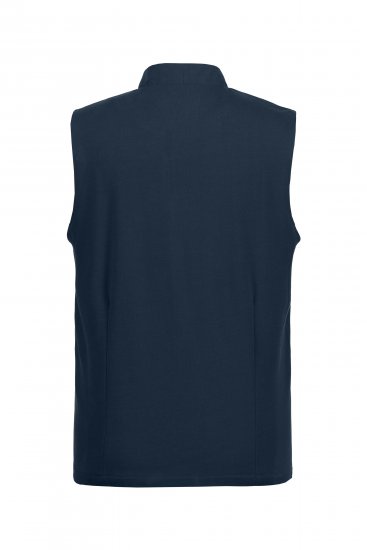 JP1880 Mottled Stretch Knit Stand-up Collar Vest Navy Blue - Jakne - Moške bunde za Močnejše Postave