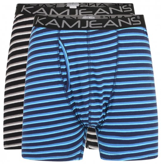 Kam Jeans Striped Boxershorts 2-Pack - Spodnje perilo & kopalne hlače - Moško Spodnje Perilo za močnejše postave