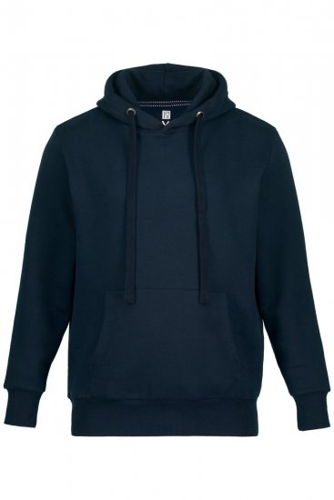 JAY-PI Hoodie with Soft Brushed Interior Navy - Puloverji & jopice - Moški Puloverji & Jopice za Močnejše Postave