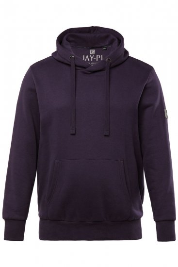 JAY-PI Hoodie with Soft Brushed Interior Purple - Puloverji & jopice - Moški Puloverji & Jopice za Močnejše Postave