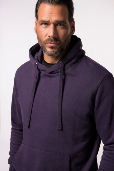 JAY-PI Hoodie with Soft Brushed Interior Purple - Puloverji & jopice - Moški Puloverji & Jopice za Močnejše Postave