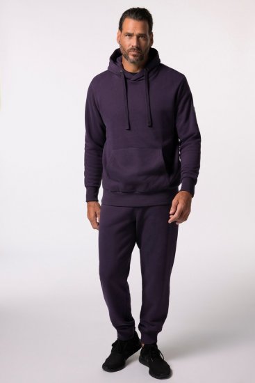 JAY-PI Hoodie with Soft Brushed Interior Purple - Puloverji & jopice - Moški Puloverji & Jopice za Močnejše Postave