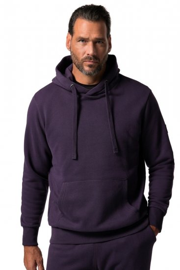 JAY-PI Hoodie with Soft Brushed Interior Purple - Puloverji & jopice - Moški Puloverji & Jopice za Močnejše Postave