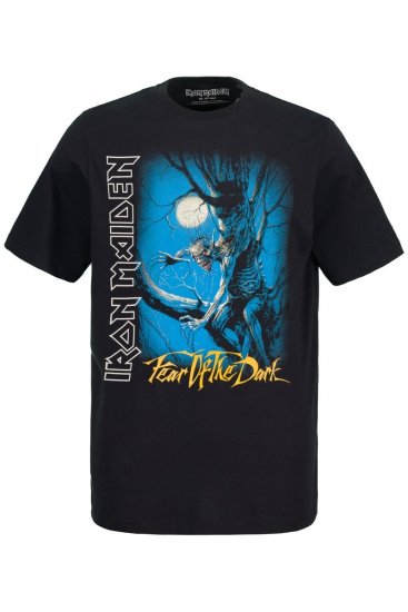 JP1880 Iron Maiden Graphic Comfort Fit Band T-Shirt Black - Kratke Majice - Moške kratke majice za močnejše postave