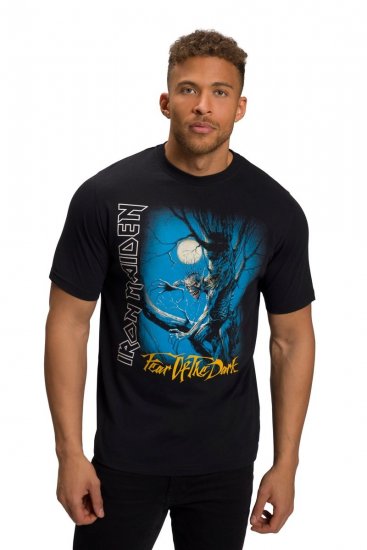 JP1880 Iron Maiden Graphic Comfort Fit Band T-Shirt Black - Kratke Majice - Moške kratke majice za močnejše postave