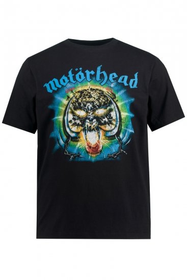 JP1880 Motörhead OVERKILL Theme Graphic Comfort Fit Band T-Shirt Black - Kratke Majice - Moške kratke majice za močnejše postave