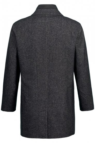 JP1880 Coat Wool Blend Quilted Insert Black - Jakne - Moške bunde za Močnejše Postave