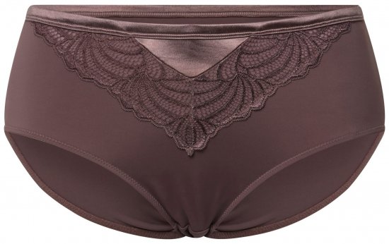 Ulla Popken 811602 Spodnjice s čipko Rjava - Spodnjice - 