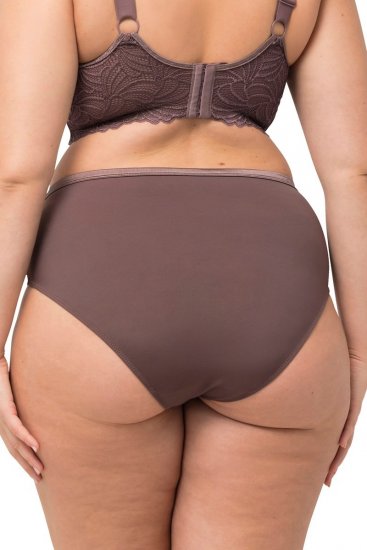 Ulla Popken 811602 Spodnjice s čipko Rjava - Spodnjice - 