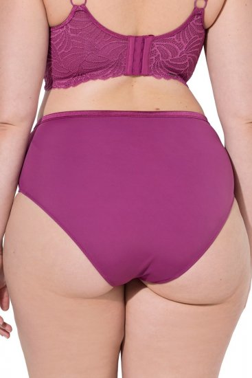 Ulla Popken 811602 Spodnjice s čipko Temno vijolična - Spodnjice - 