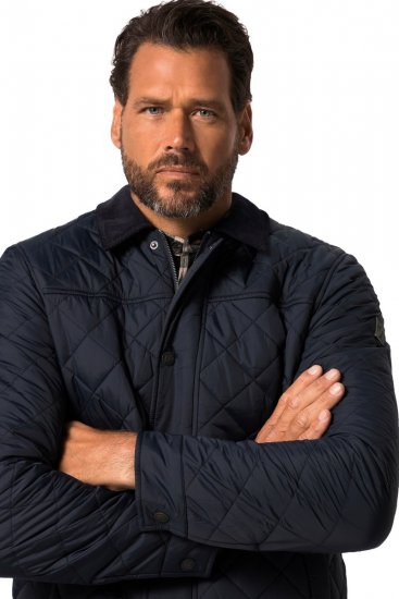 JP1880 Jacket Quilted Navy - Jakne - Moške bunde za Močnejše Postave